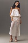 Mare Mare Linen Blend Strapless Silky Bubble Blouse