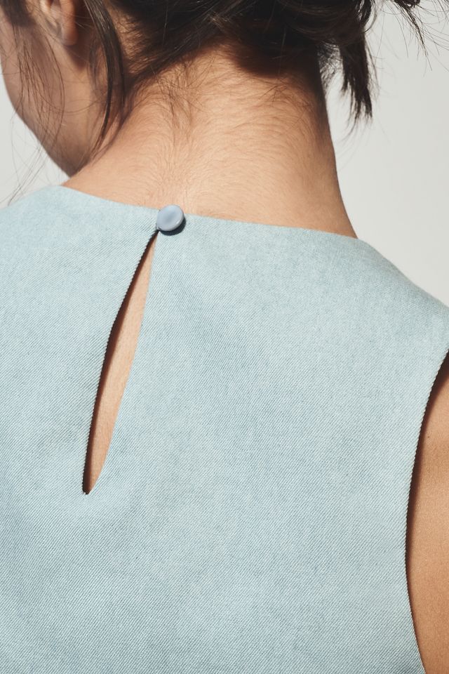 Canotta Crop Denim Senza Maniche Mare Mare #3