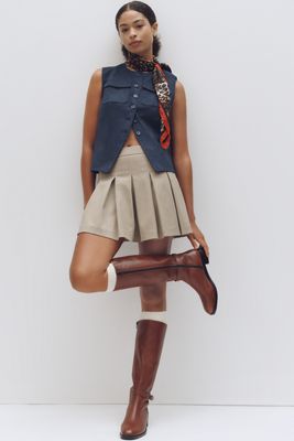 Mare Mare Faux-Suede Cutaway Vest