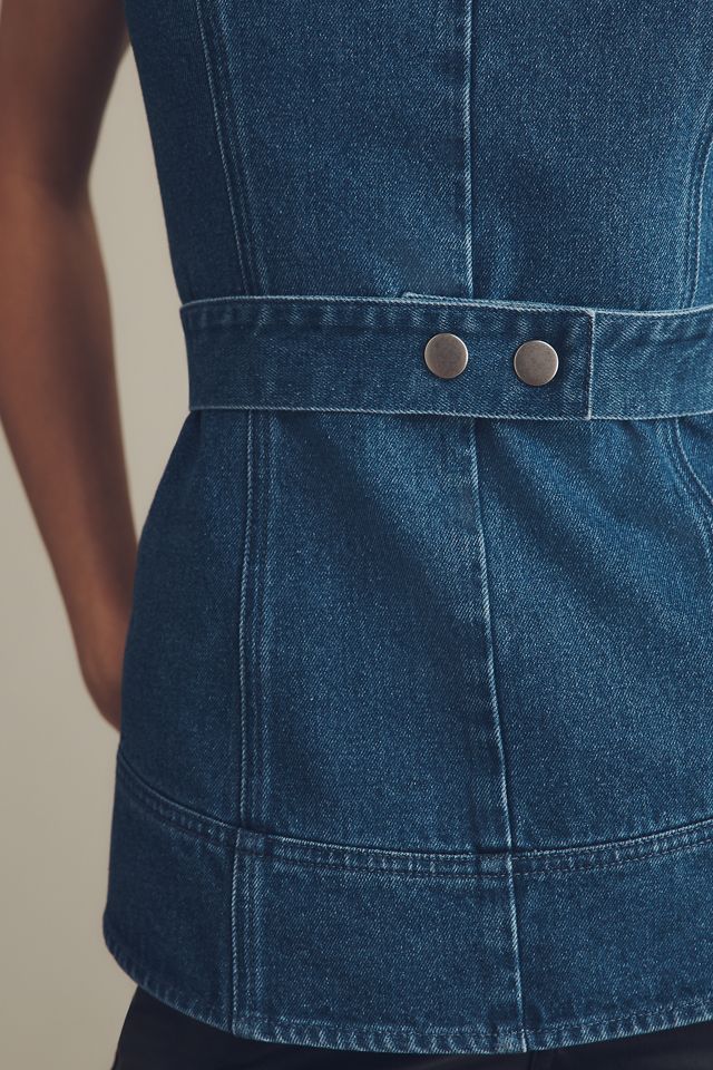 Mare Mare Sleeveless Denim Belted Top #1