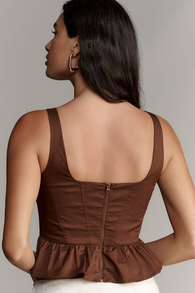 Mare Mare Square-Neck Peplum Tank #2
