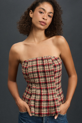 Mare Mare Strapless Plaid Top product page
