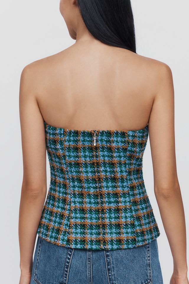 Mare Mare Strapless Plaid Top #1