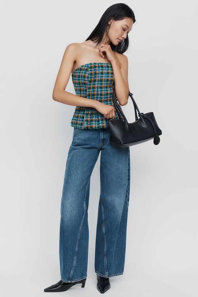 Mare Mare Strapless Plaid Top #2