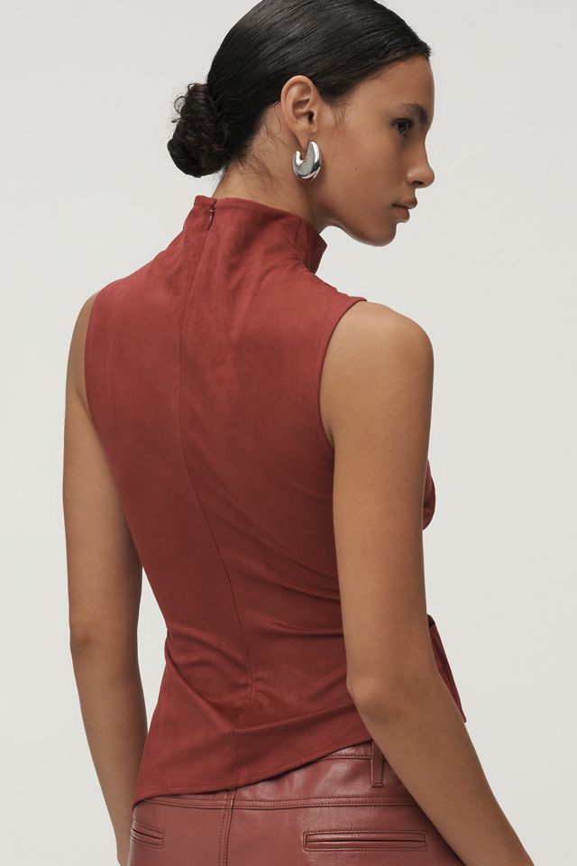 Mare Mare Faux-Suede High-Neck Tank Top #1