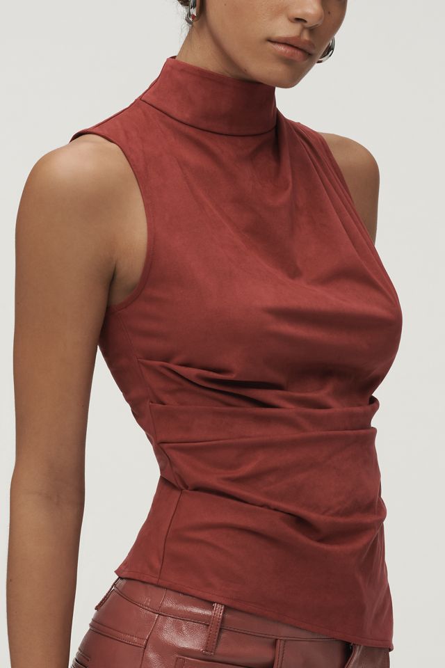 Mare Mare Faux-Suede High-Neck Tank Top #2