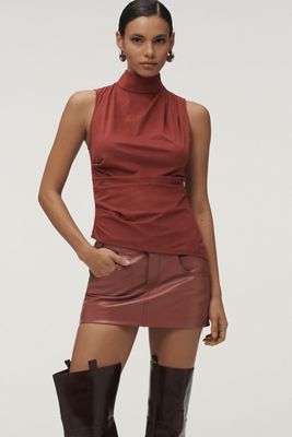 Mare Mare Faux-Suede High-Neck Tank Top