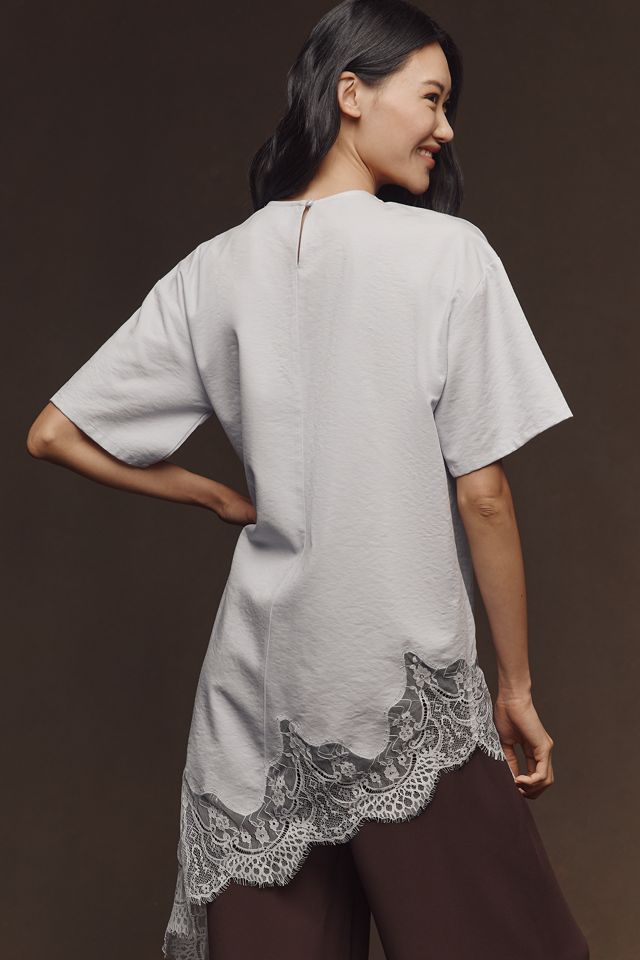 Mare Mare Asymmetric Lace Top | Anthropologie