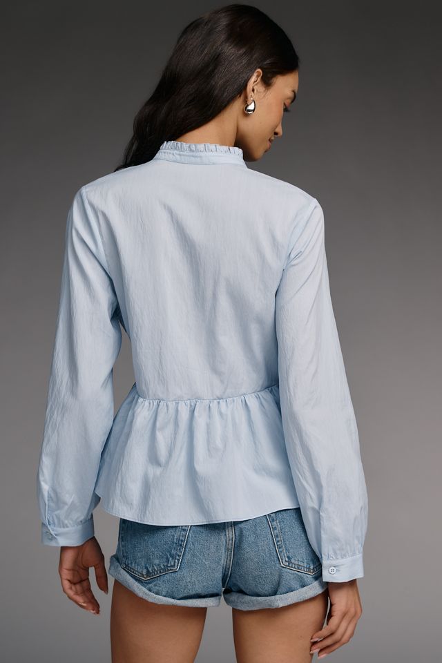 Mare Mare Long-Sleeve Cinched Front Top | Anthropologie