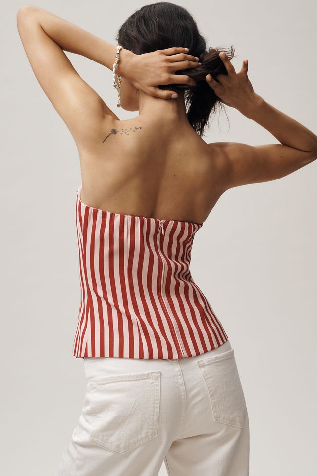 Mare Mare Cotton Strapless Pleated Top #2
