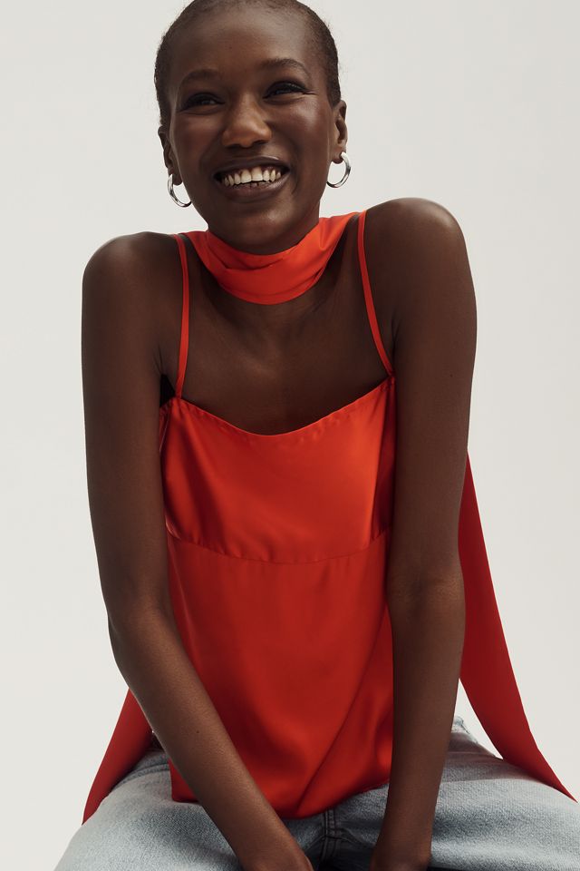 Mare Mare Square-Neck Tank with Scarf | Anthropologie