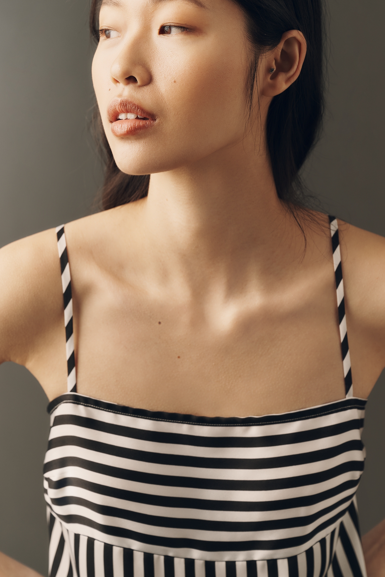 Mare Square-Neck Tank with Scarf