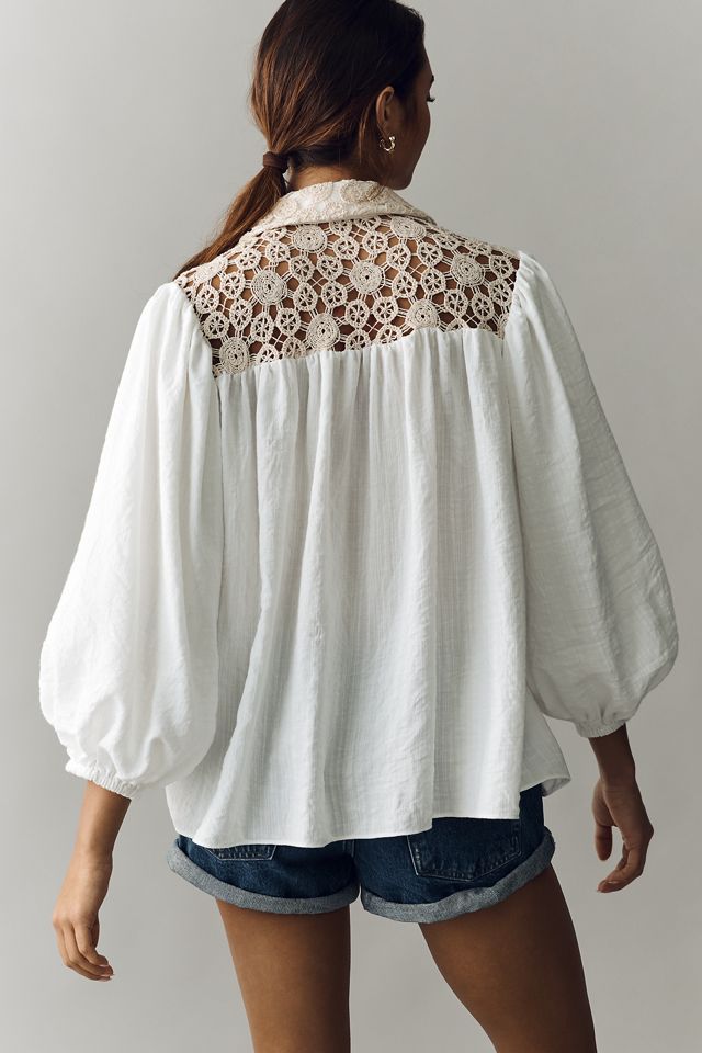 Mare Mare Embroidered Buttondown Shirt | Anthropologie