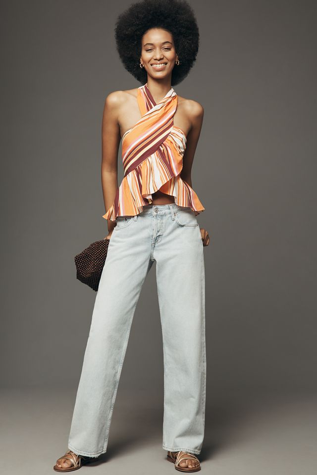 Mare Mare Ruffle Cross-Neck Halter Tank #2