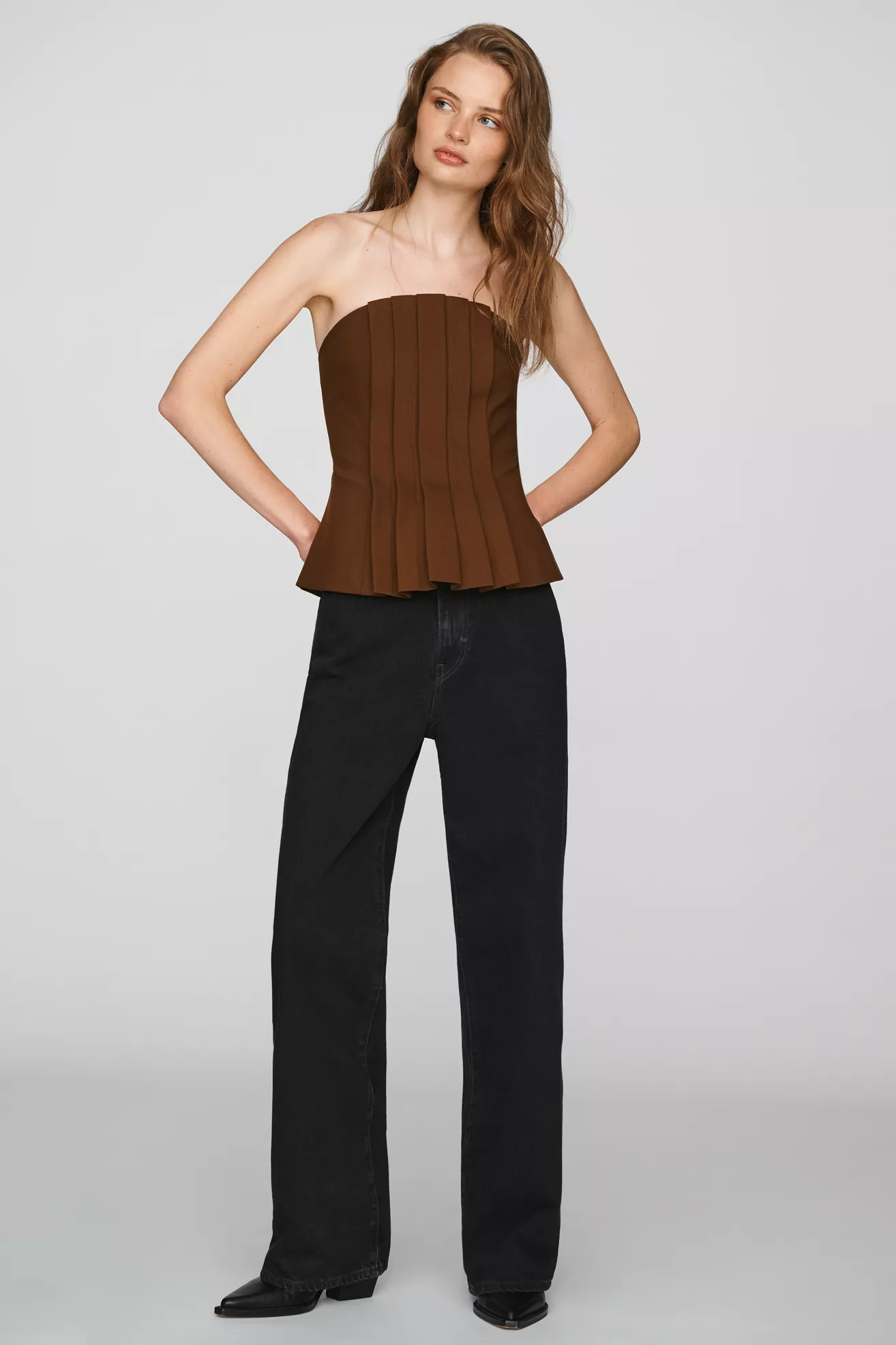 Mare Mare Strapless Pleated Top - thumbnail 4