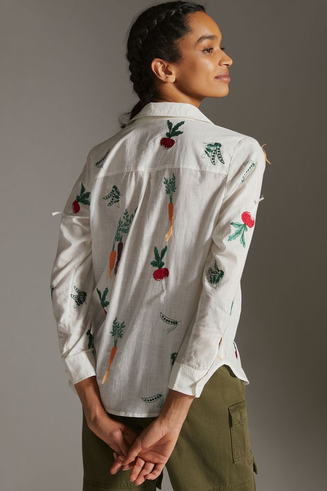 Maeve Embroidered Veggie Top #2