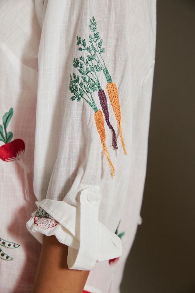 Maeve Embroidered Veggie Top #5