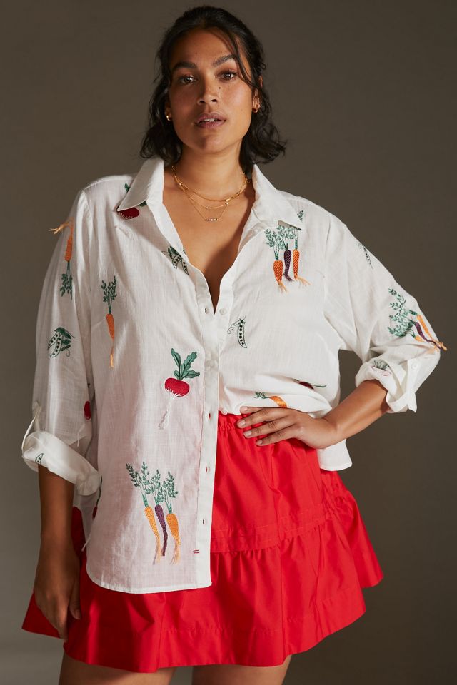 Maeve Embroidered Veggie Top #4
