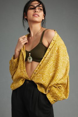 Pilcro The Sidney Batwing Blouse By  In Green