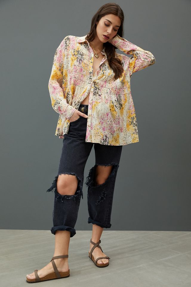 Pilcro Smocked Buttondown #3