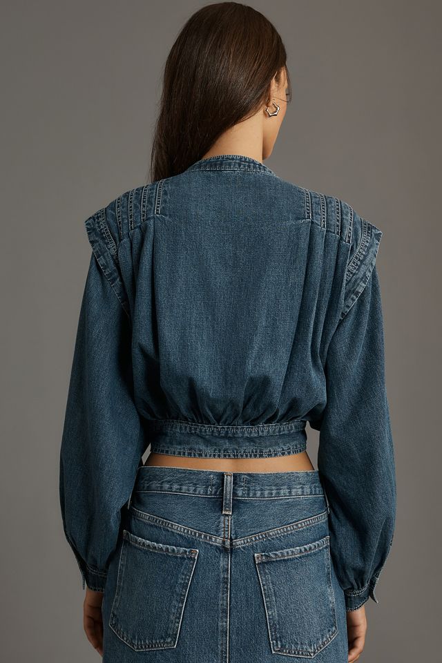 Pilcro Long-Sleeve Denim Buttondown Shirt #3