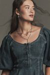 Pilcro Puff-Sleeve Peplum Blouse
