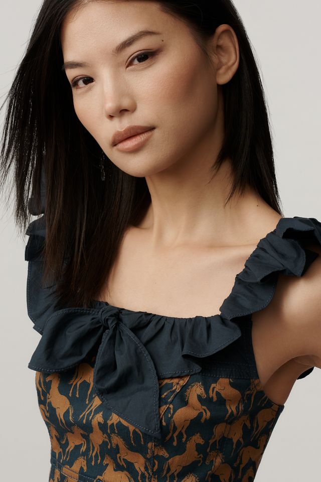 Maeve Flutter-Sleeve Crop Blouse #3