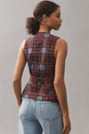 Pilcro Denim Muscle-Sleeve Mini Dress