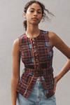 Pilcro Denim Muscle-Sleeve Mini Dress