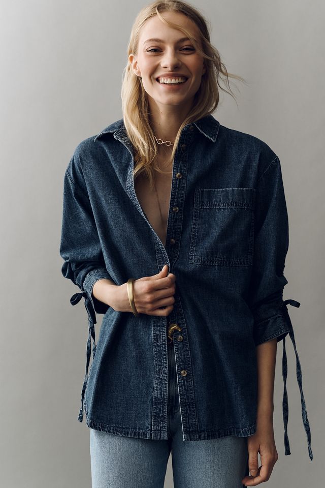 Pilcro Oversized Denim Buttondown Shirt | Anthropologie