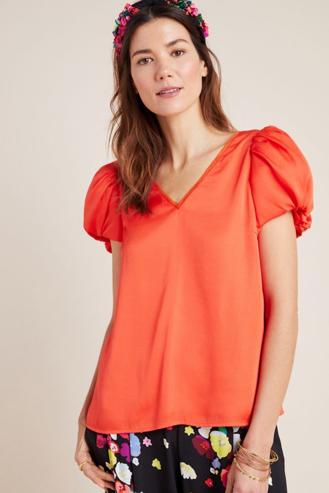 Anthropologie x Delpozo Puff-Sleeved Blouse | Anthropologie