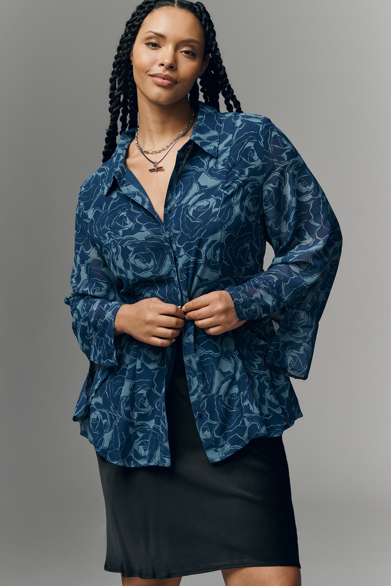 Universal Standard Plus Chiffon Blouse