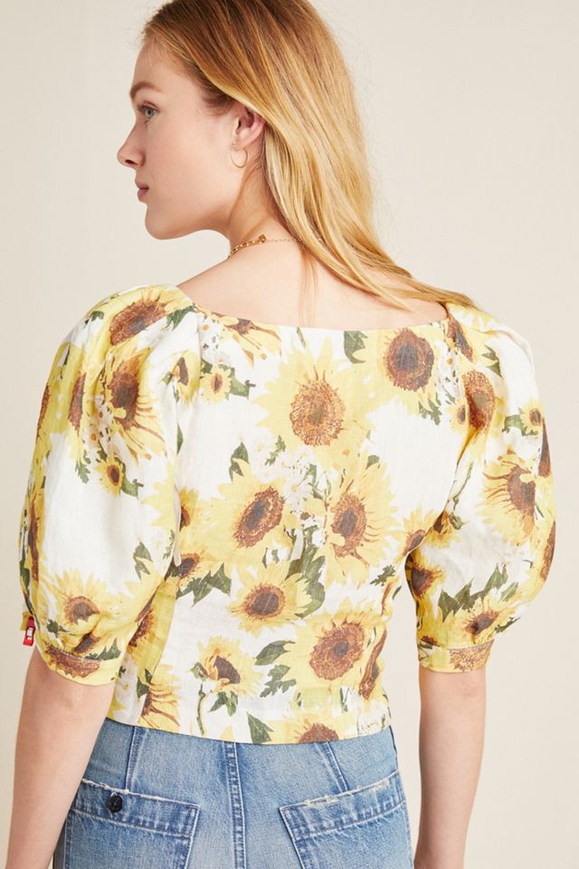 Sunflower Linen Blouse #1