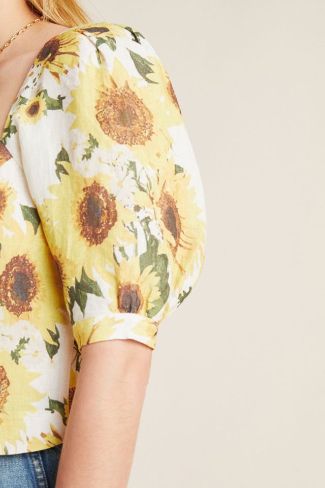 Sunflower Linen Blouse #3