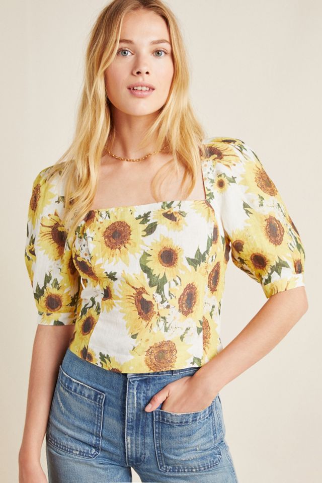 Sunflower Linen Blouse #4