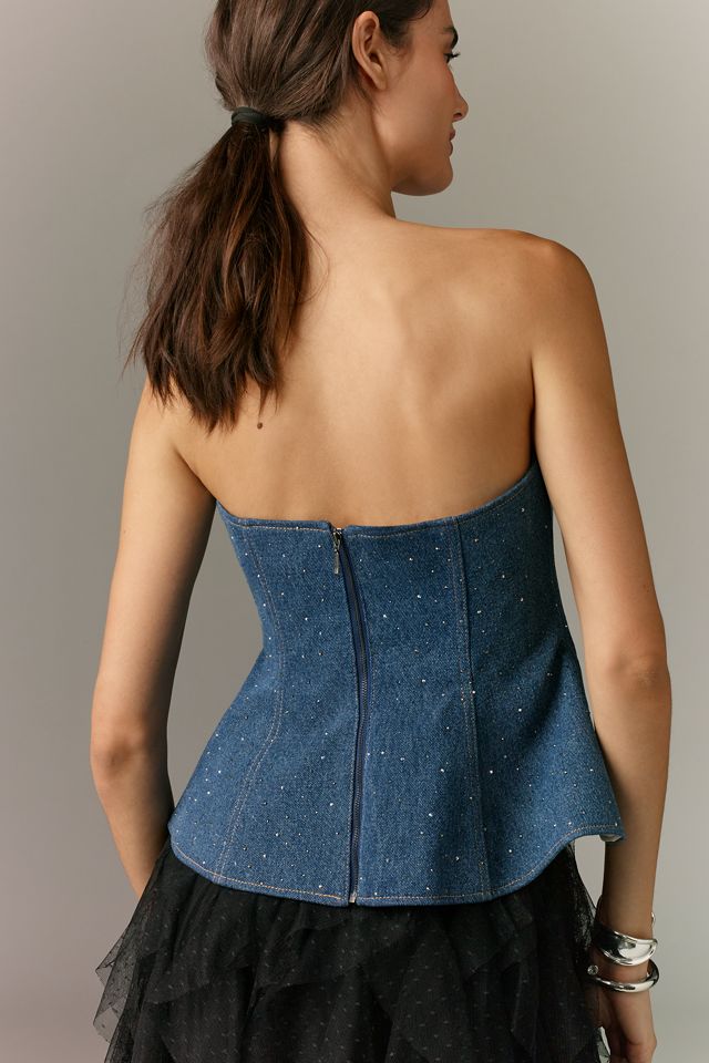 Significant Other Juno Diamante Denim Top #3