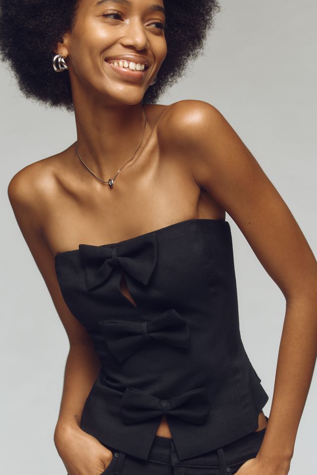 4th & Reckless Luisa Trägerloses Oberteil mit Schleife #3