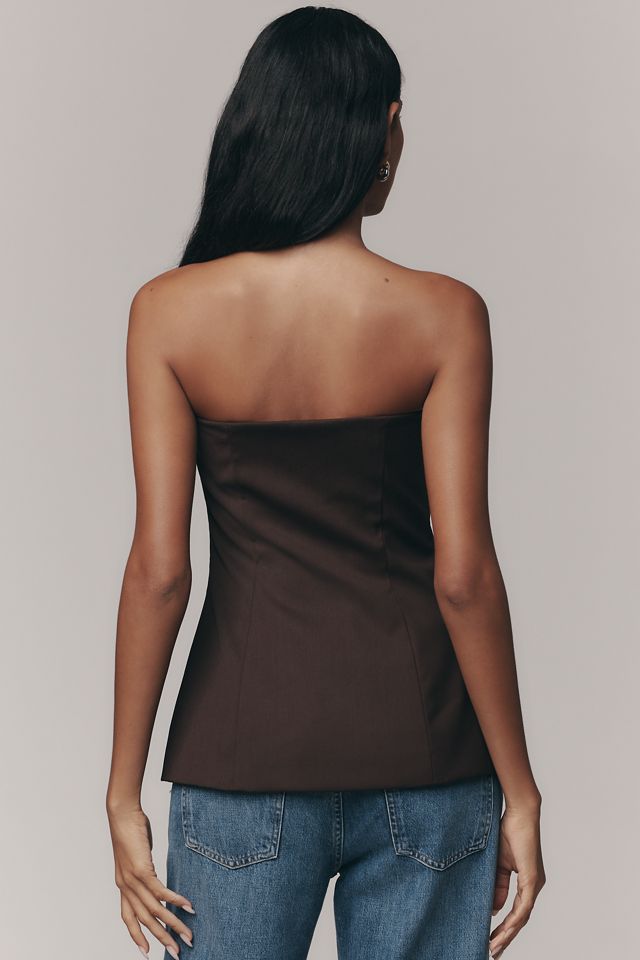 4th & Reckless Strapless Structured Blazer Top #2
