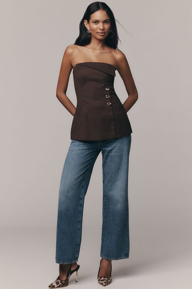 4th & Reckless Strapless Structured Blazer Top #3