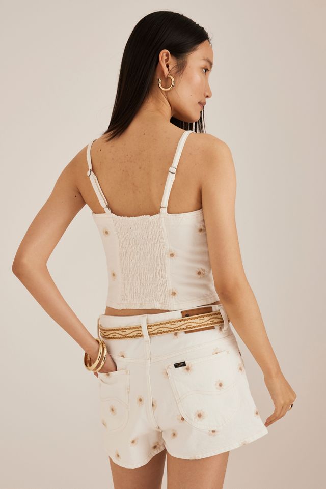 Lee Daisy Embroidered Button-Front Top #1