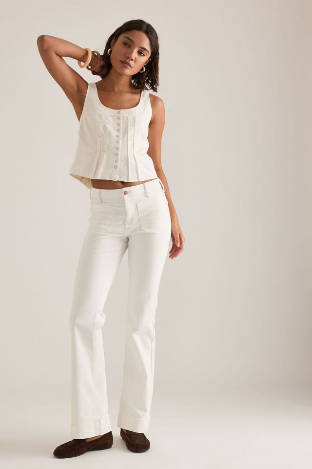 Wrangler Linen-Blend Pleated Corset Top | Anthropologie UK