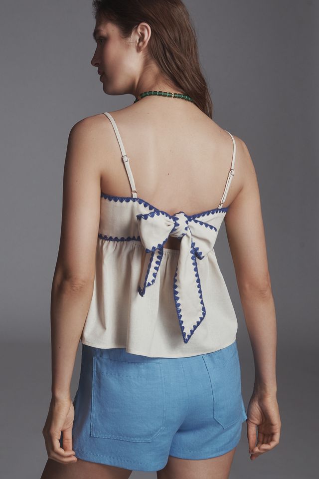 En Saison Donatella Cotton Linen Tank Top #2