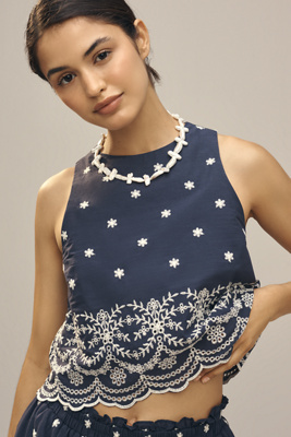 En Saison Nara Tank Top In Blue