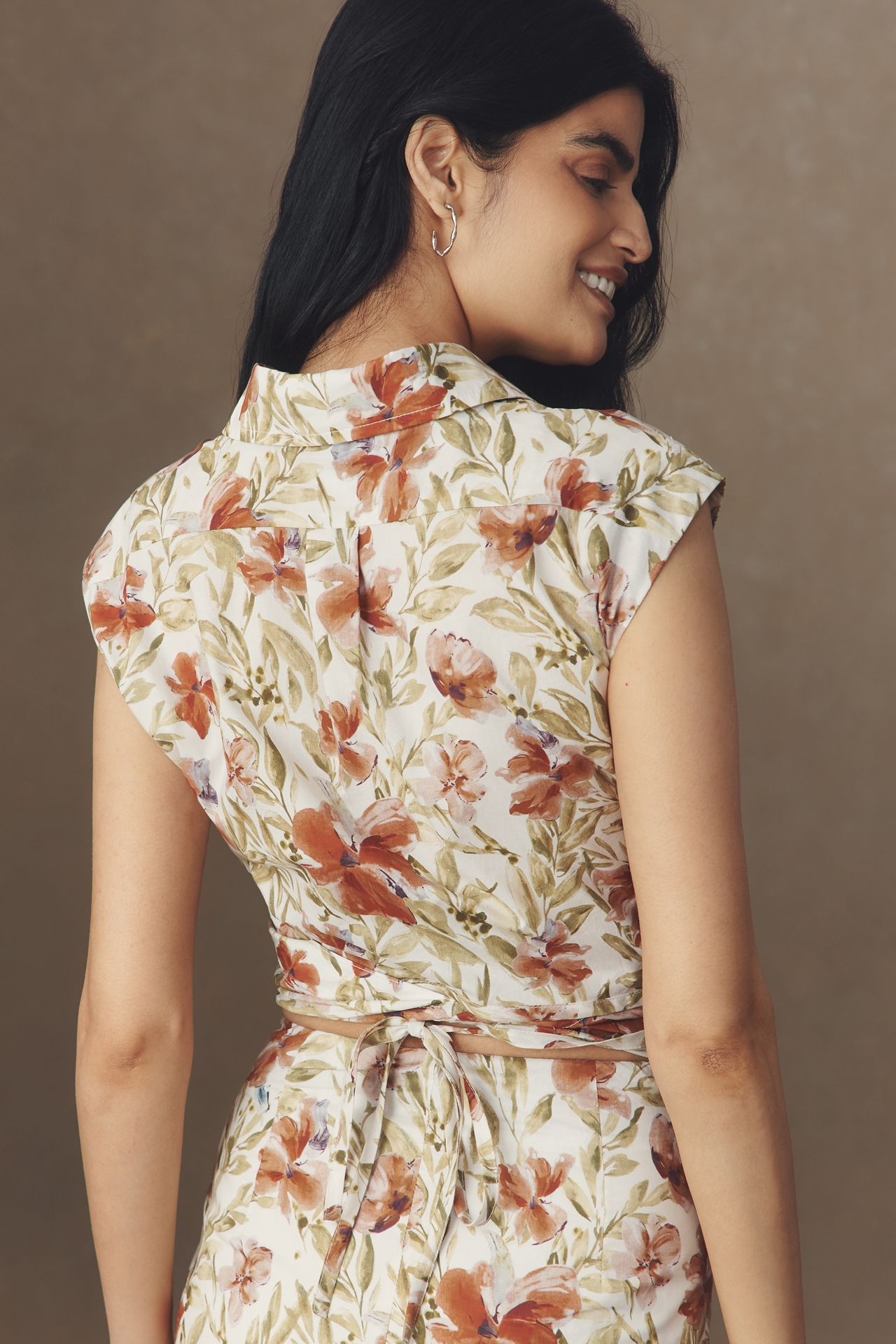 En Saison Alexane Wrap Buttondown Top