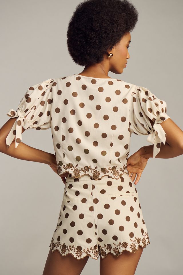 Jacquie The Label Eva Linen Blend Crop Top #2