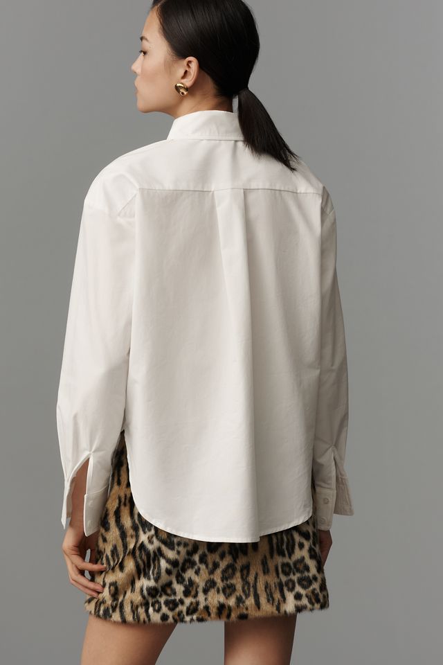 En Saison Marleigh Tie-Neck Buttondown Shirt