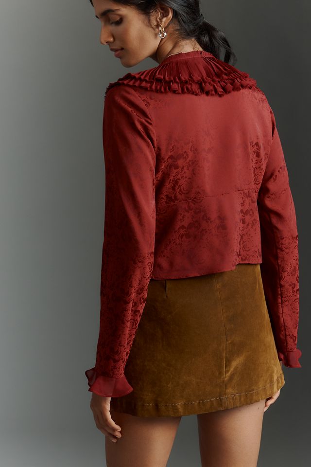 En Saison Annalis Long-Sleeve Ruffled Blouse #1