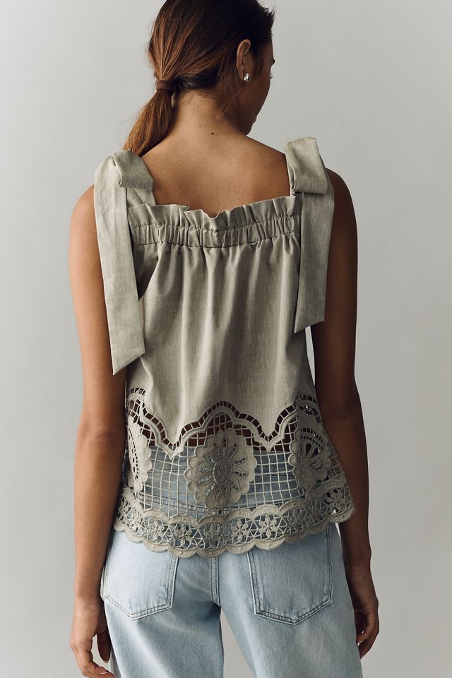 En Saison Adele Embroidered Tank | Anthropologie
