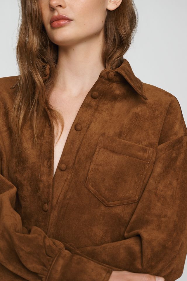 En Saison Yumi Faux Suede Shirt #2