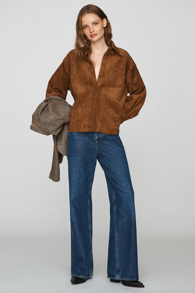 En Saison Yumi Faux Suede Shirt #3